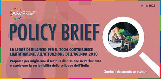 La legge di bilancio per il 2024 contribuisce limitatamente all’attuazione dell’agenda 2030 