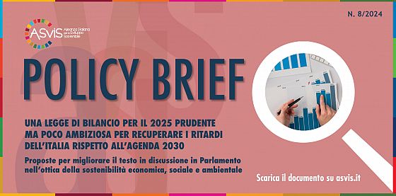 Una Legge di bilancio per il 2025 prudente ma poco ambiziosa per recuperare i ritardi dell'Italia rispetto all'Agenda 2030