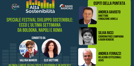 Speciale Festival dello Sviluppo Sostenibile: ecco l'ultima settimana da Bologna, Napoli e Roma