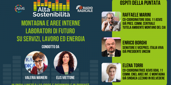 Montagna e aree interne: laboratori di futuro su servizi, lavoro ed energia