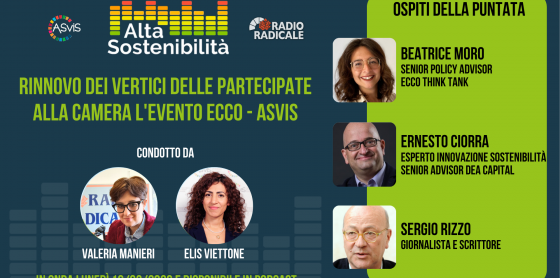 Verso il rinnovo dei vertici delle partecipate. Alla Camera dei deputati l'evento Ecco – AsviS