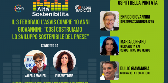 Il 3 febbraio l’ASviS compie 10 anni. Giovannini: “così costruiamo lo sviluppo sostenibile del Paese”