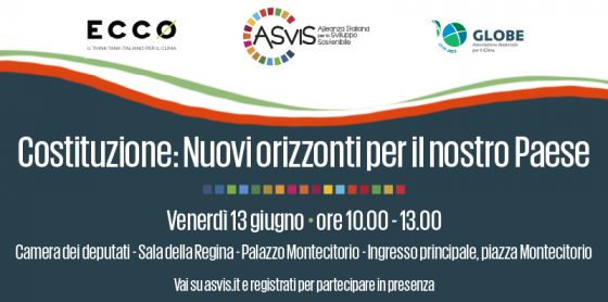 Il 13 giugno l'evento ASviS-Ecco-Globe Italia 