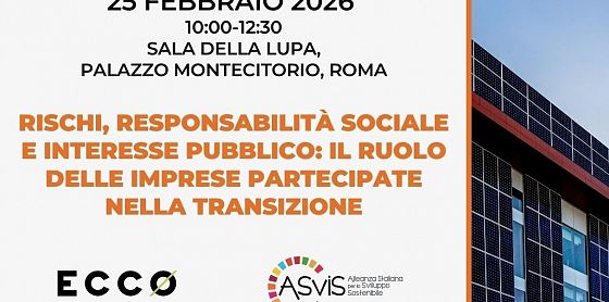 Il 25 febbraio l’evento ASviS-Ecco sul ruolo delle imprese partecipate nella transizione
