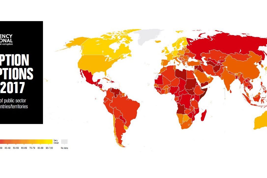 Corruption Perception Index: l'Italia migliora nel 2017 e sale alla 54° posizione