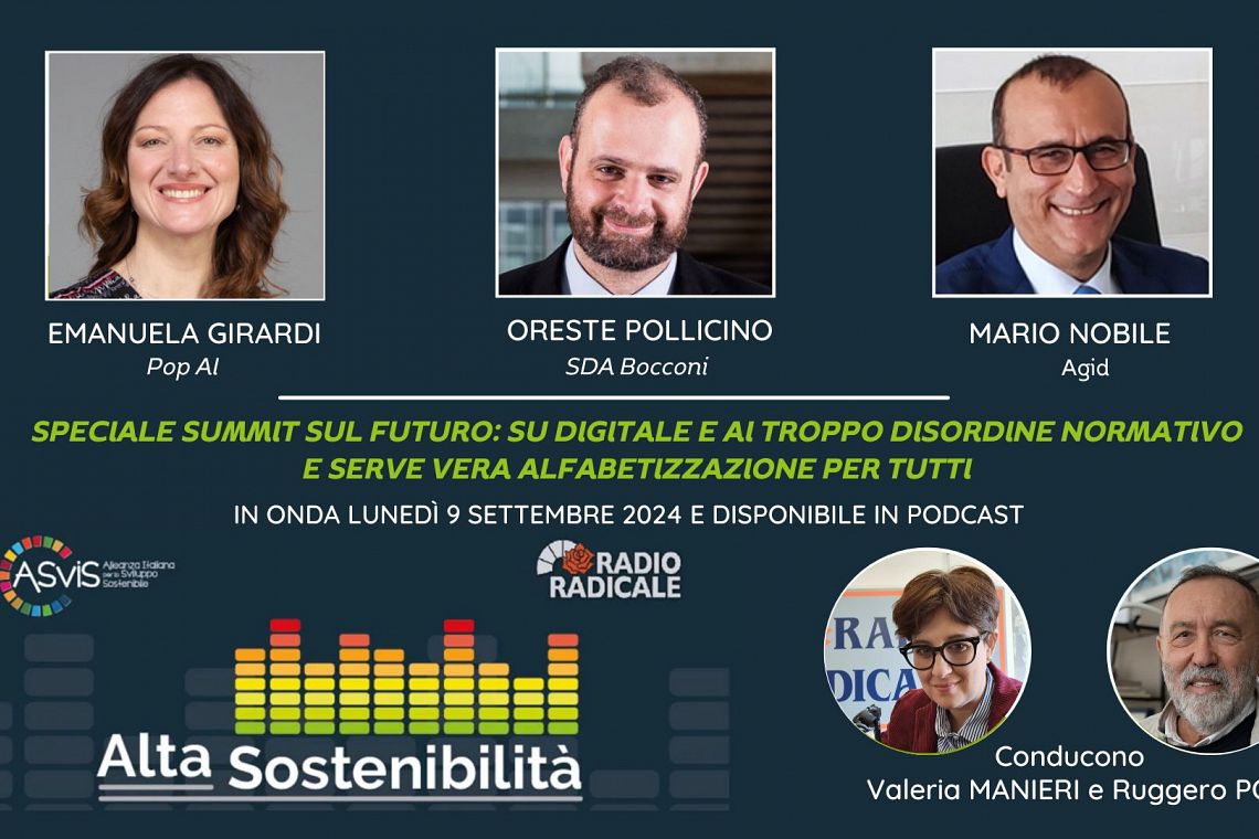 Speciale Summit sul futuro: su digitale e AI troppo disordine normativo e serve vera alfabetizzazione per tutti