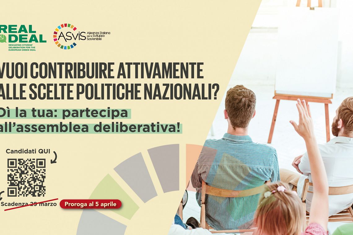 Real Deal: partecipa all’assemblea deliberativa ASviS, disegniamo le politiche insieme!