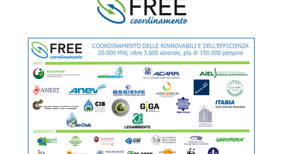 CoordFree: “Dal governo subito una strategia energetico-climatica per l'Italia”