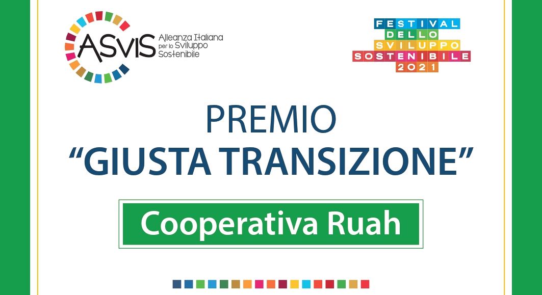 Il premio “Giusta transizione” alla Cooperativa Ruah di Bergamo