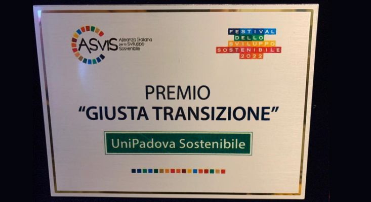 UniPadova Sostenibile vince il Premio Giusta transizione 2022