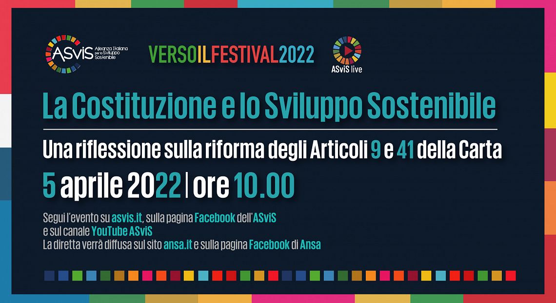 Il 5 aprile l'ASviS Live sulla Costituzione e lo sviluppo sostenibile