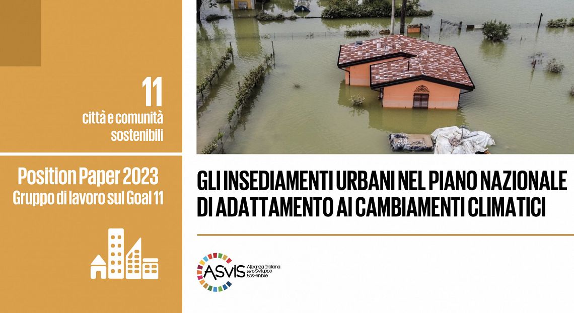 Insediamenti urbani nel Pnacc, l’ASviS pubblica un Position paper